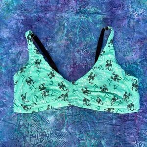 MeUndies 3X Scorpio Mint Zodiac Astrology Print Bra Bralette